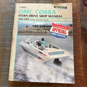 OMC COBRA STERN DRIVE SHOP MANUAL, 1986-1989 Incl 1988 & 1989 King Cobra Color